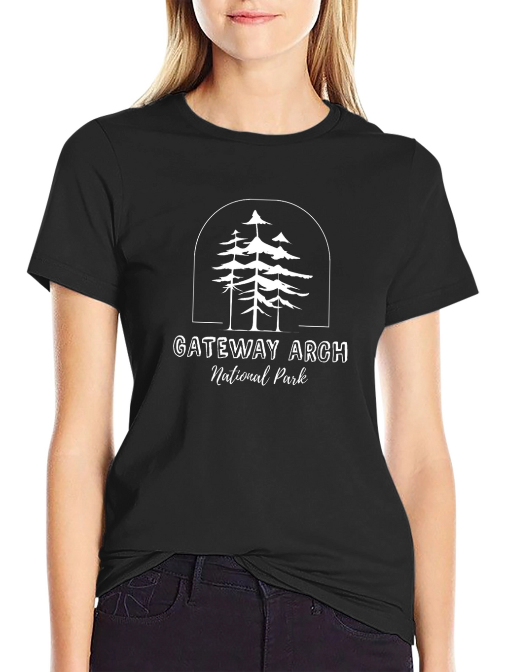 Gateway Arch National Park Black T-Shirt