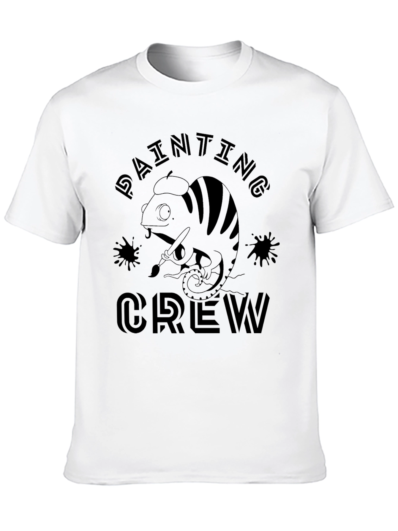 Painting Crew T-Shirt - Painter Chameleon Design