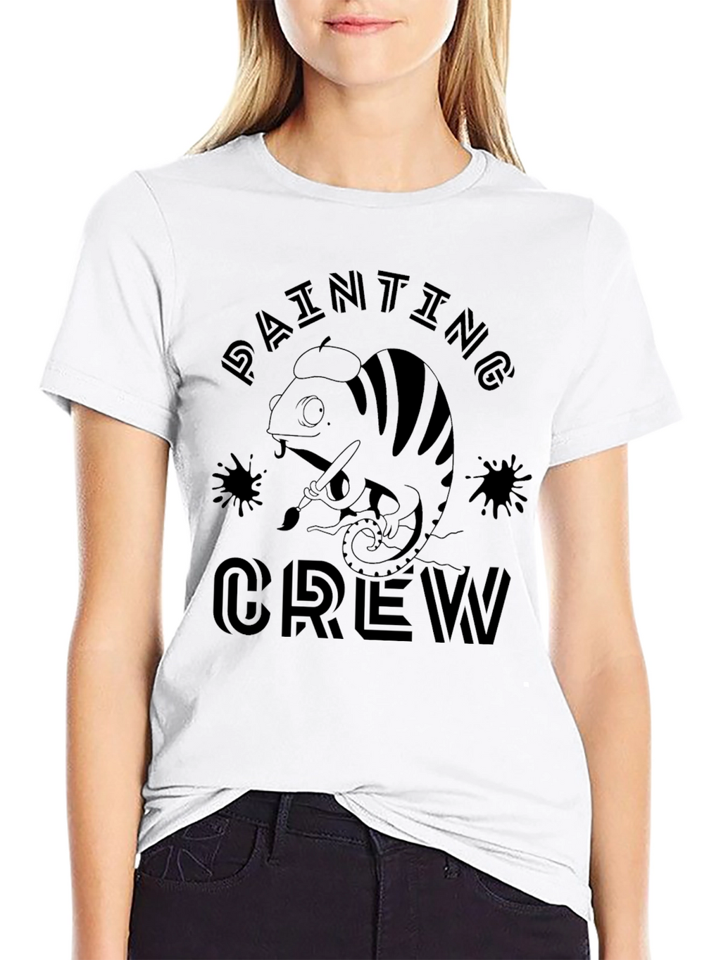 Painting Crew T-Shirt - Painter Chameleon Design