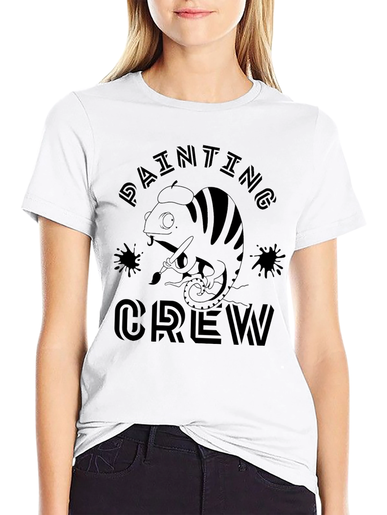 Painting Crew T-Shirt - Painter Chameleon Design