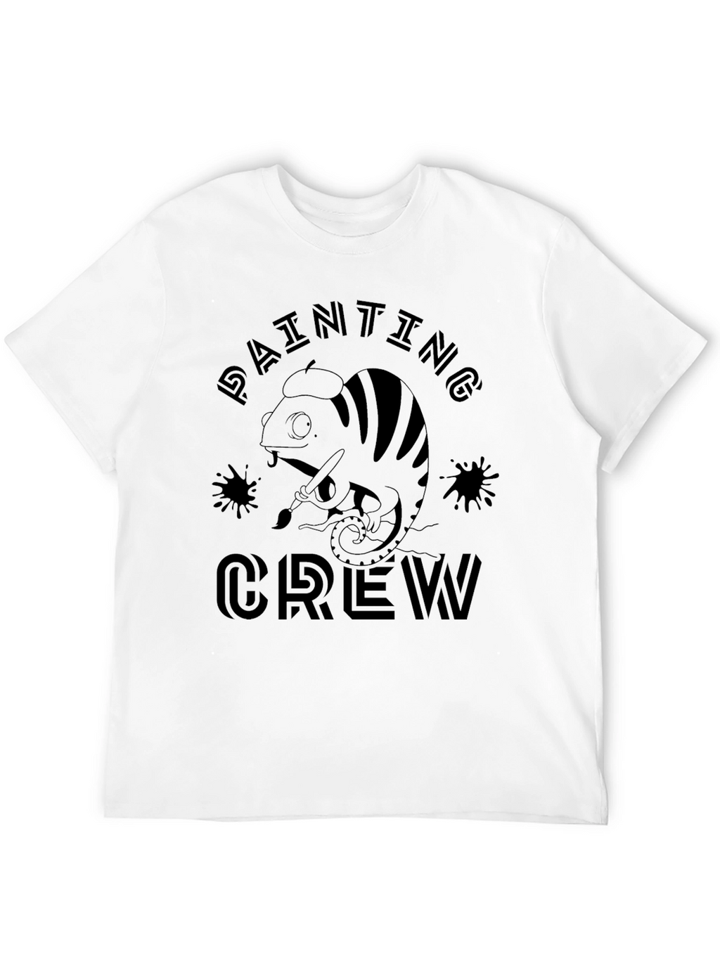 Painting Crew T-Shirt - Painter Chameleon Design