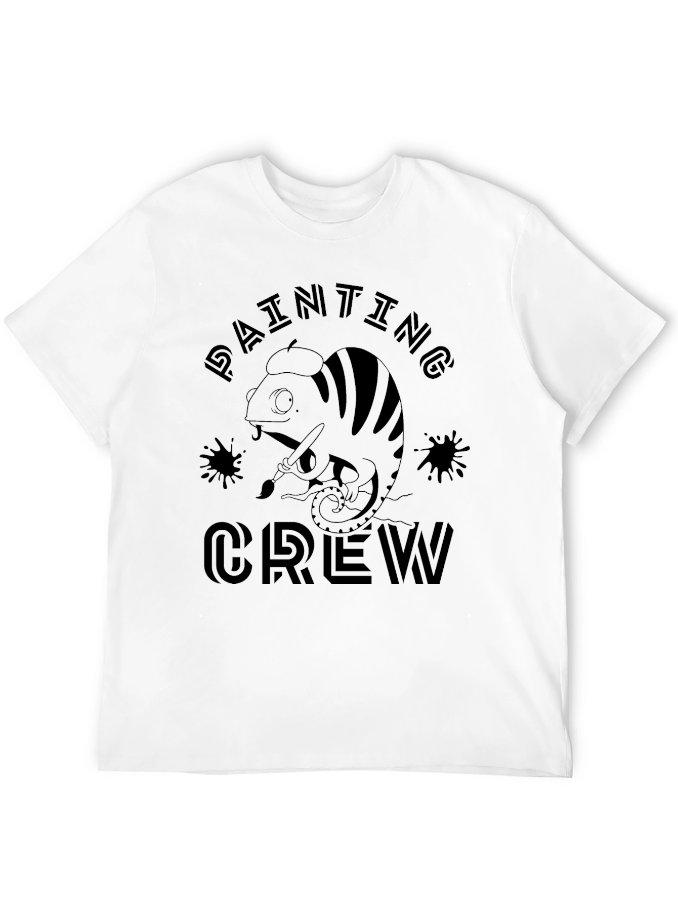 Painting Crew T-Shirt - Painter Chameleon Design