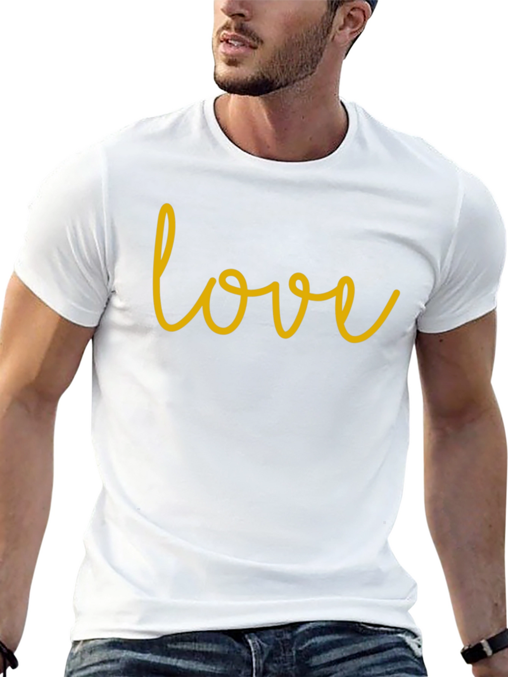 Love Script T-Shirt - Soft Cotton Blend Stylish Design