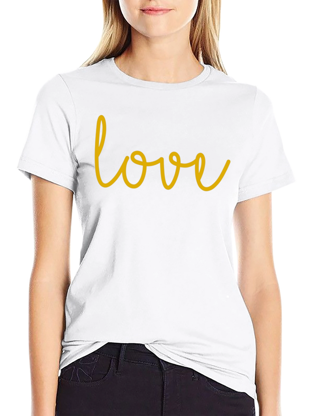 Love Script T-Shirt - Soft Cotton Blend Stylish Design