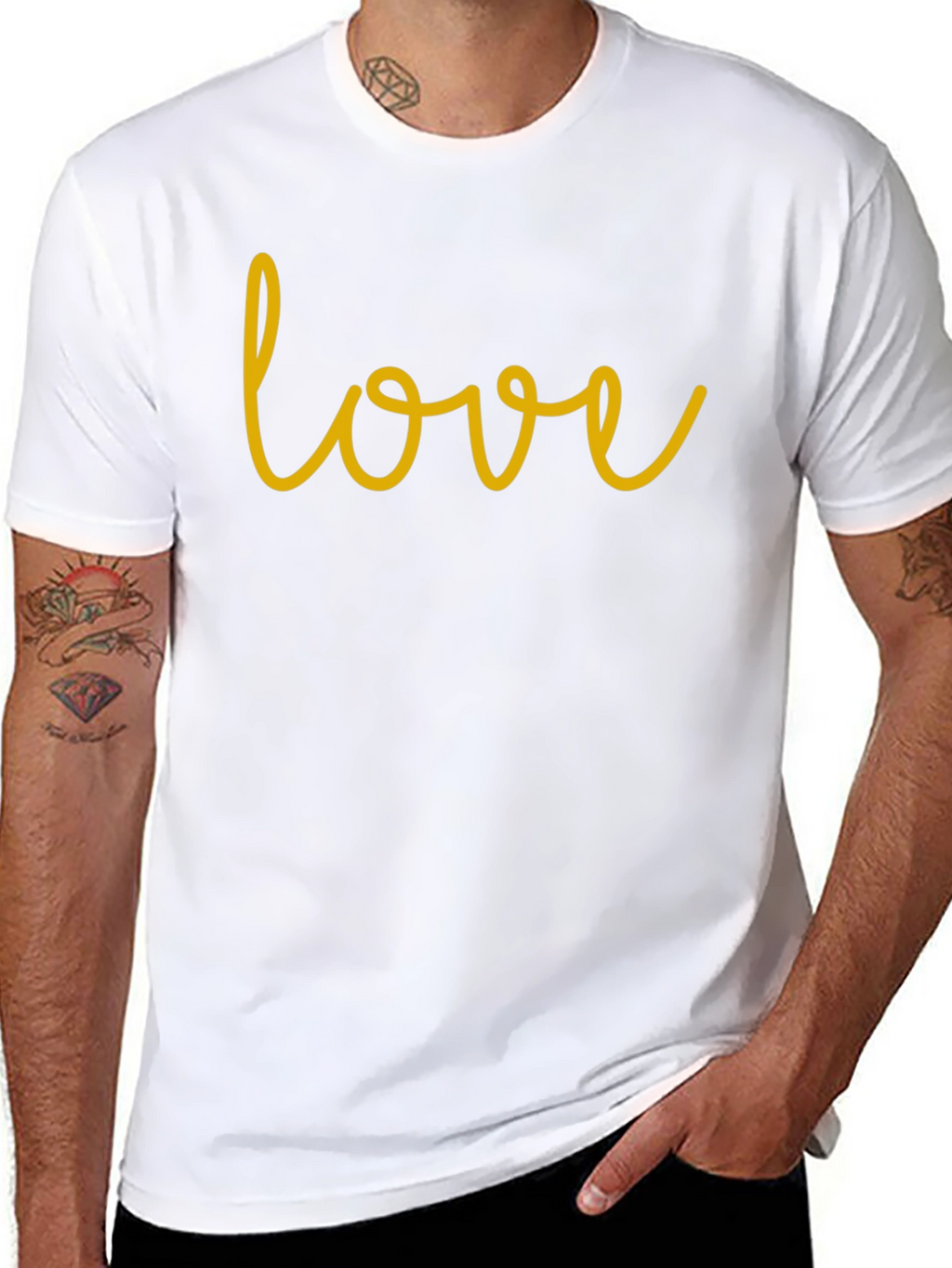 Love Script T-Shirt - Soft Cotton Blend Stylish Design