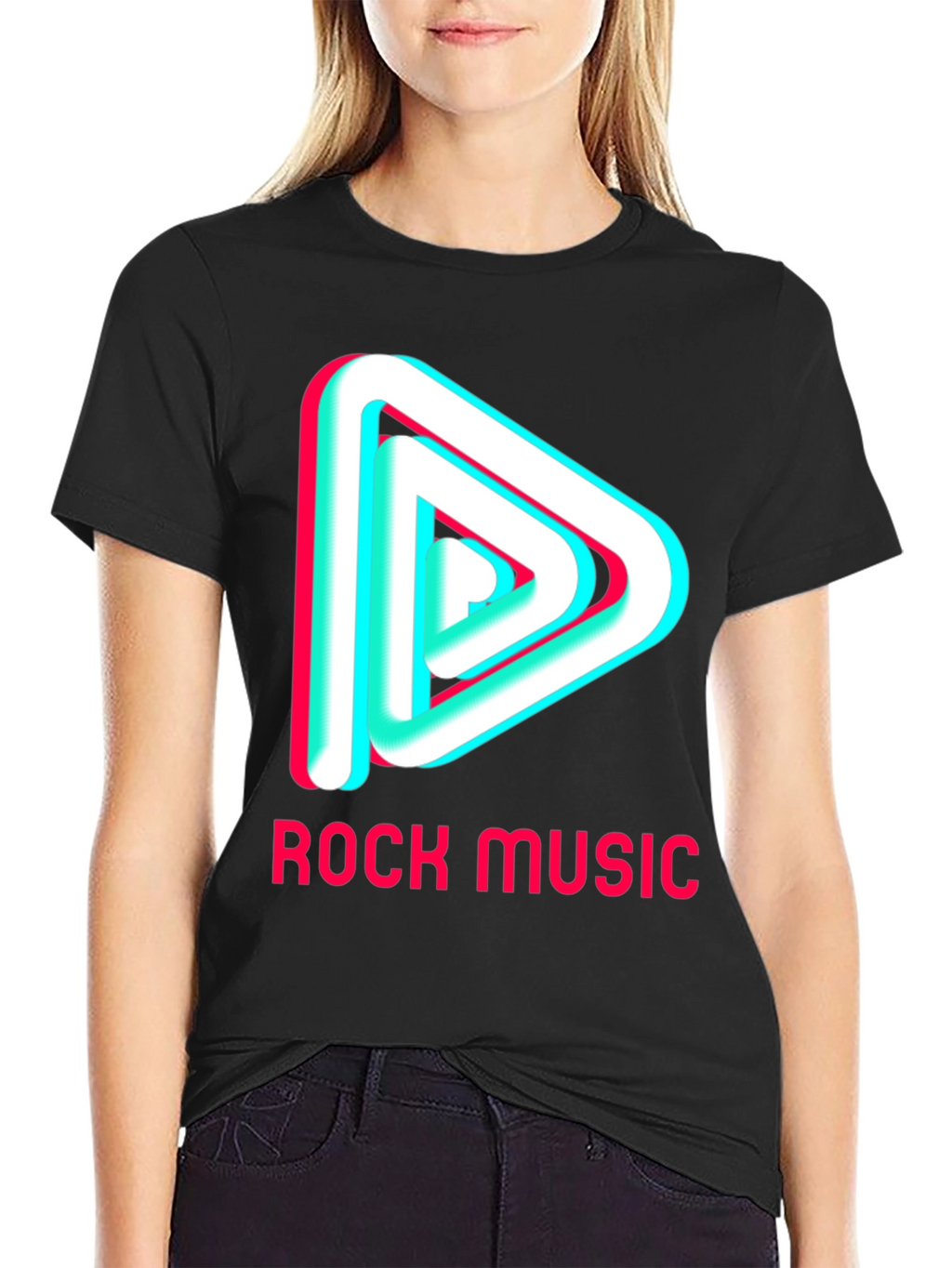 Rock Music Graphic Tee - Black Cotton T-Shirt