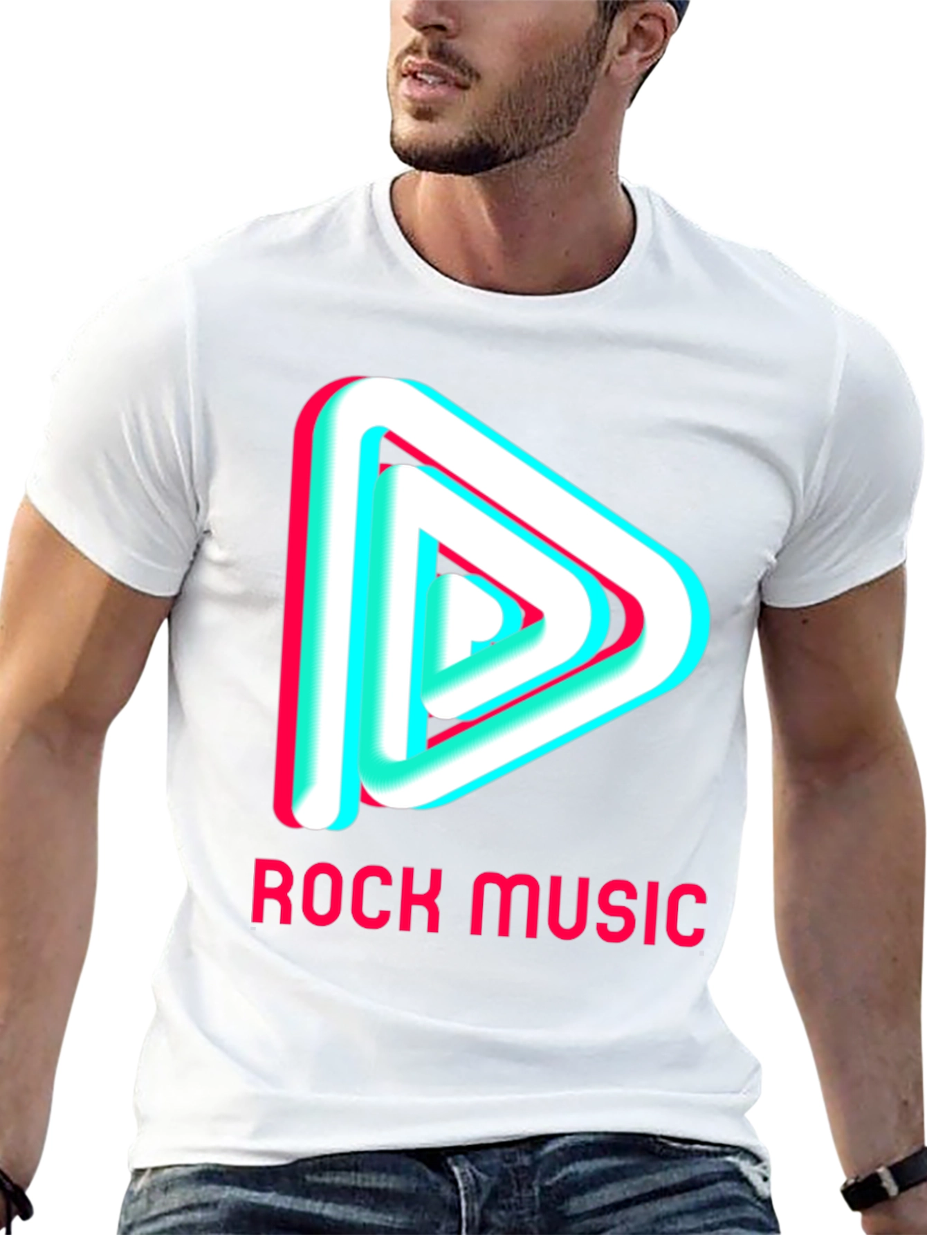 Rock Music Graphic Tee - Black Cotton T-Shirt