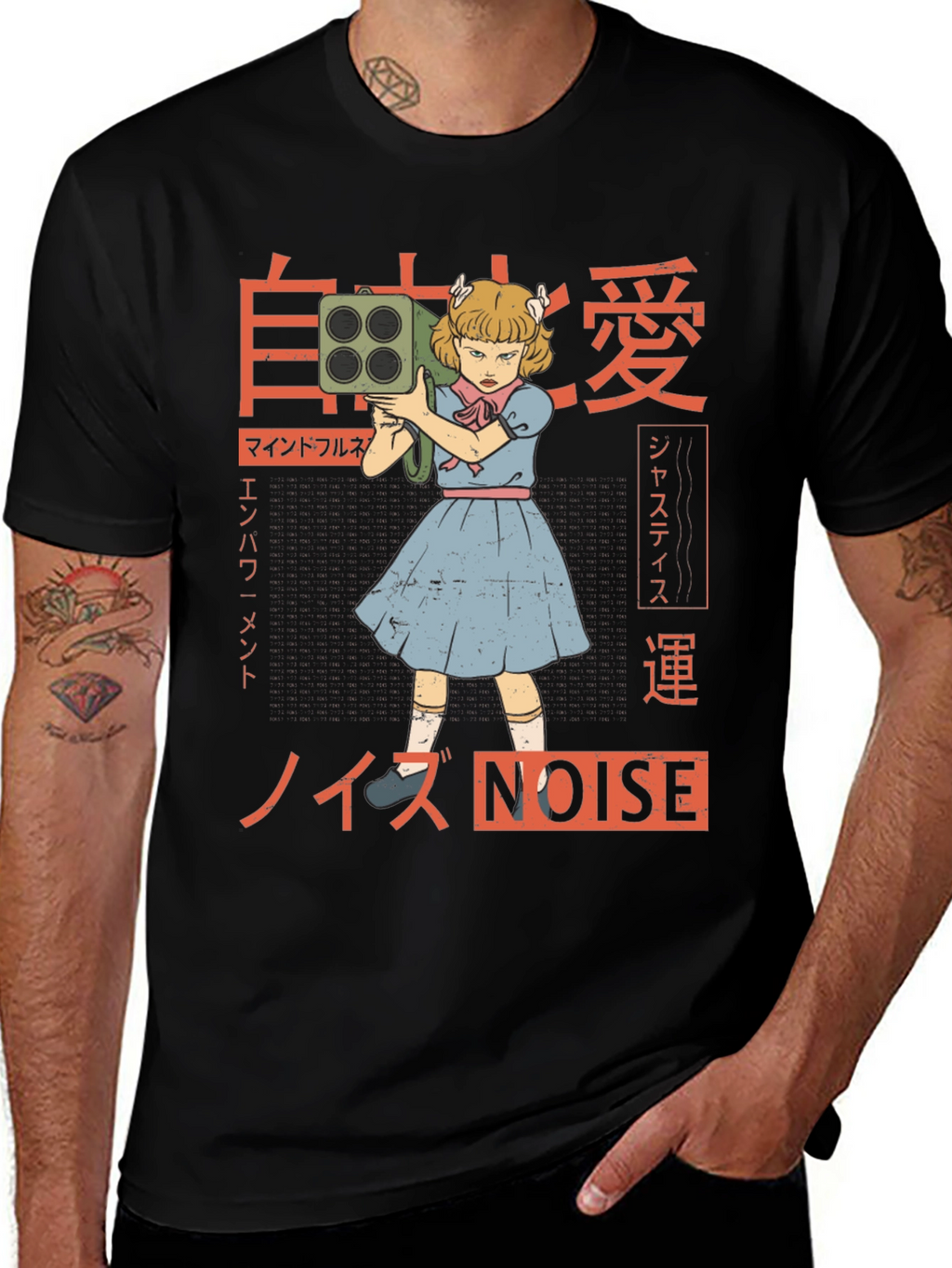 Edgy Anime Girl Graphic T-Shirt