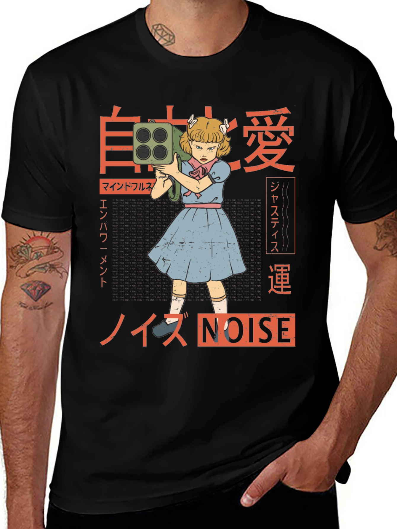 Edgy Anime Girl Graphic T-Shirt