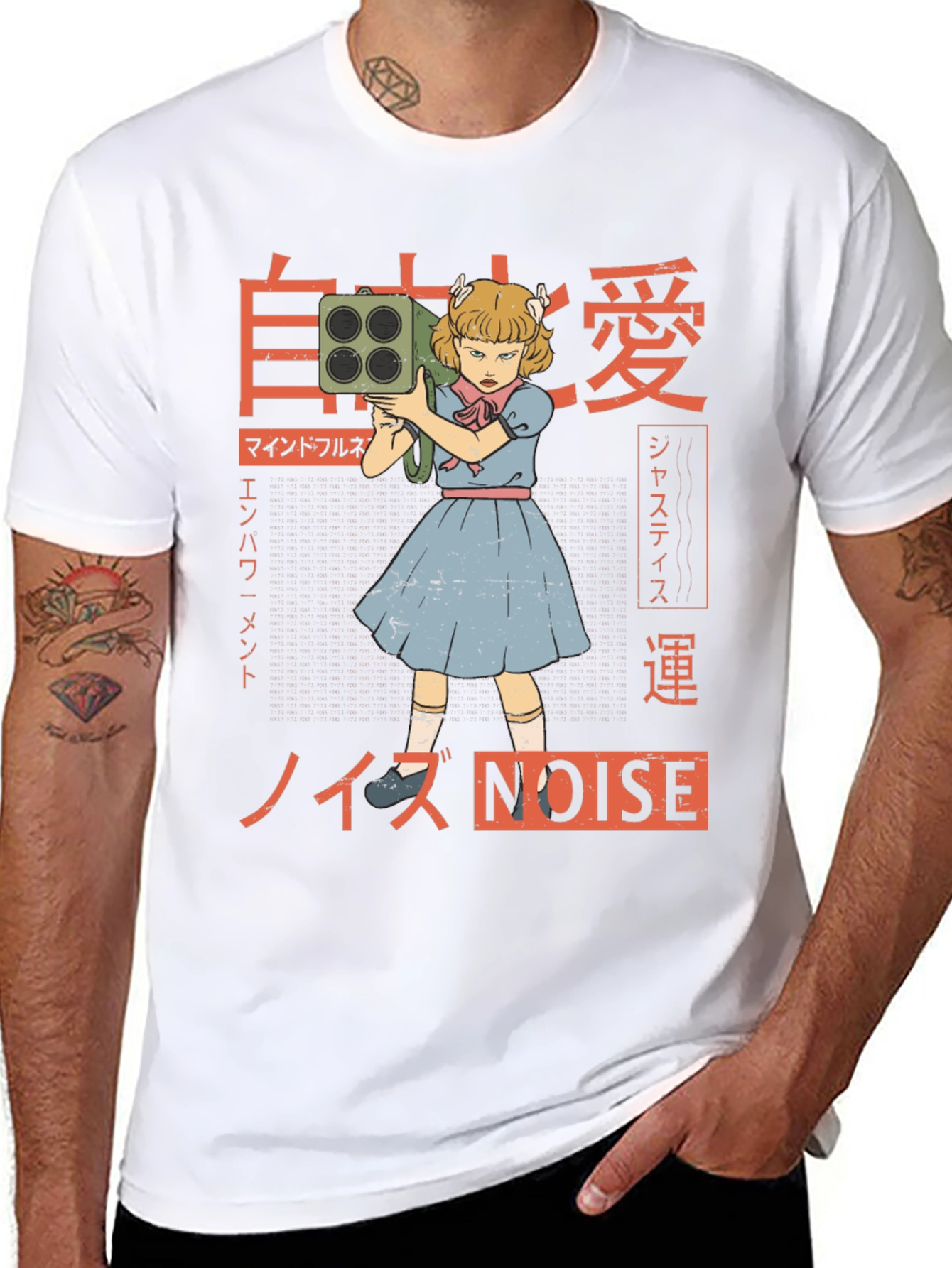 Edgy Anime Girl Graphic T-Shirt