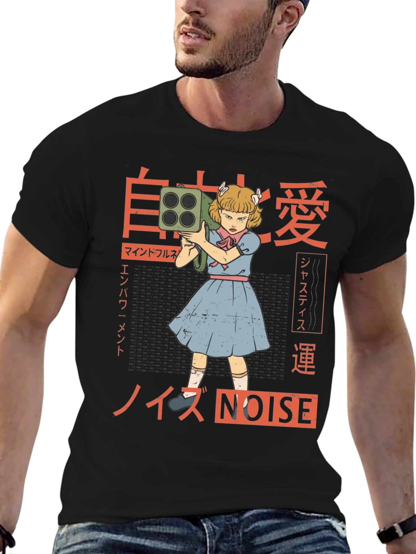Edgy Anime Girl Graphic T-Shirt