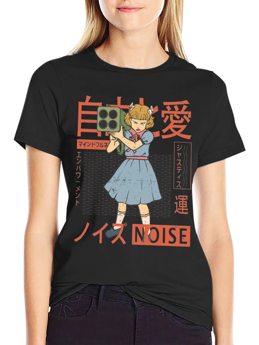 Edgy Anime Girl Graphic T-Shirt