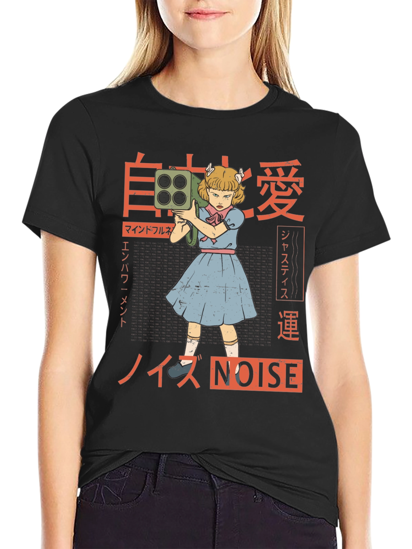 Edgy Anime Girl Graphic T-Shirt