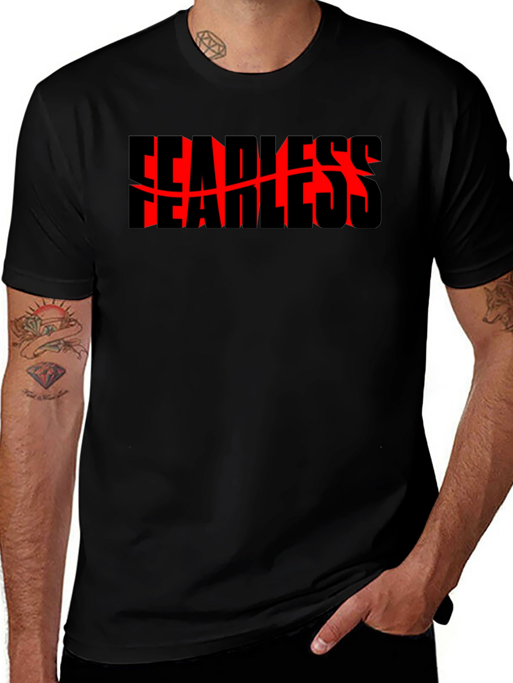 Fearless Graphic Tee - Bold Black Shirt
