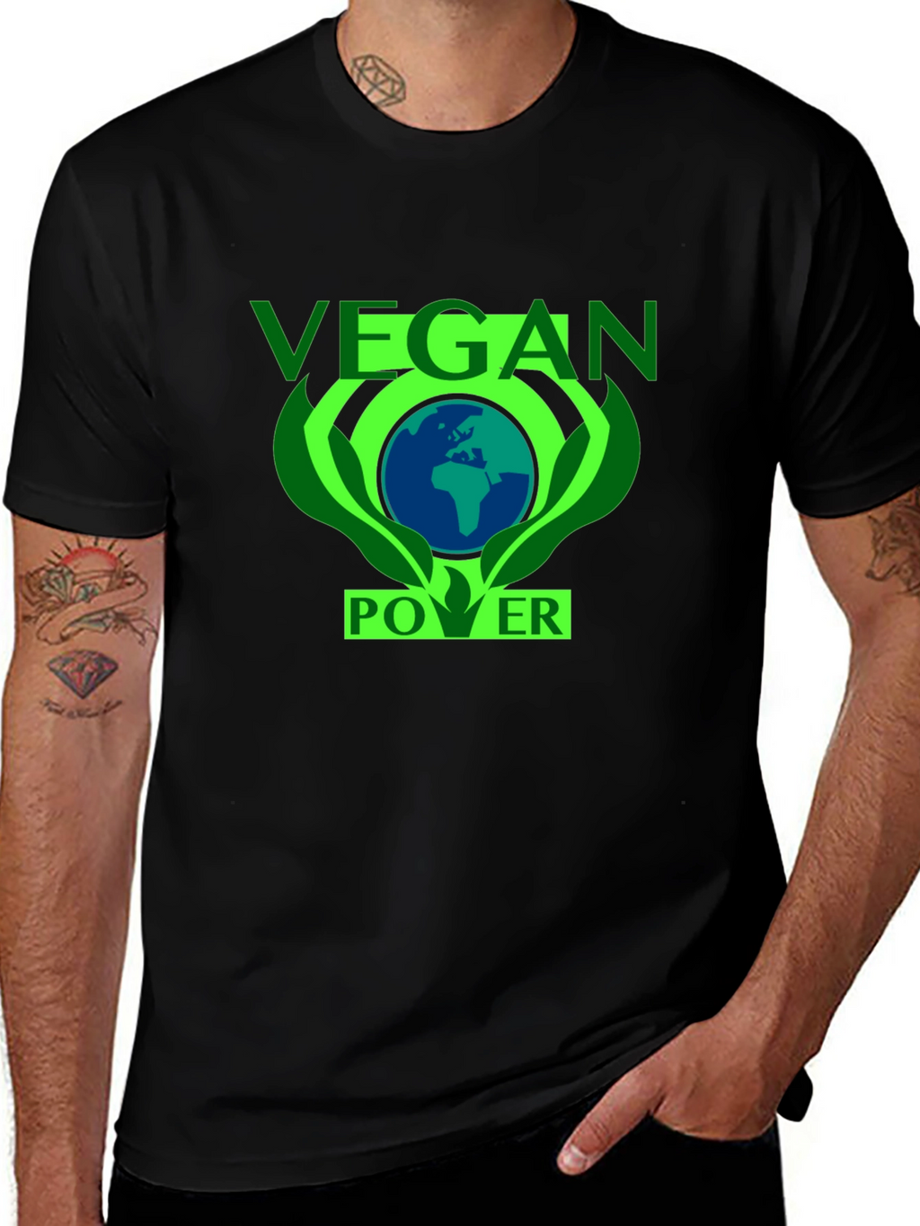 Vegan Power T-Shirt - Earth Friendly Design