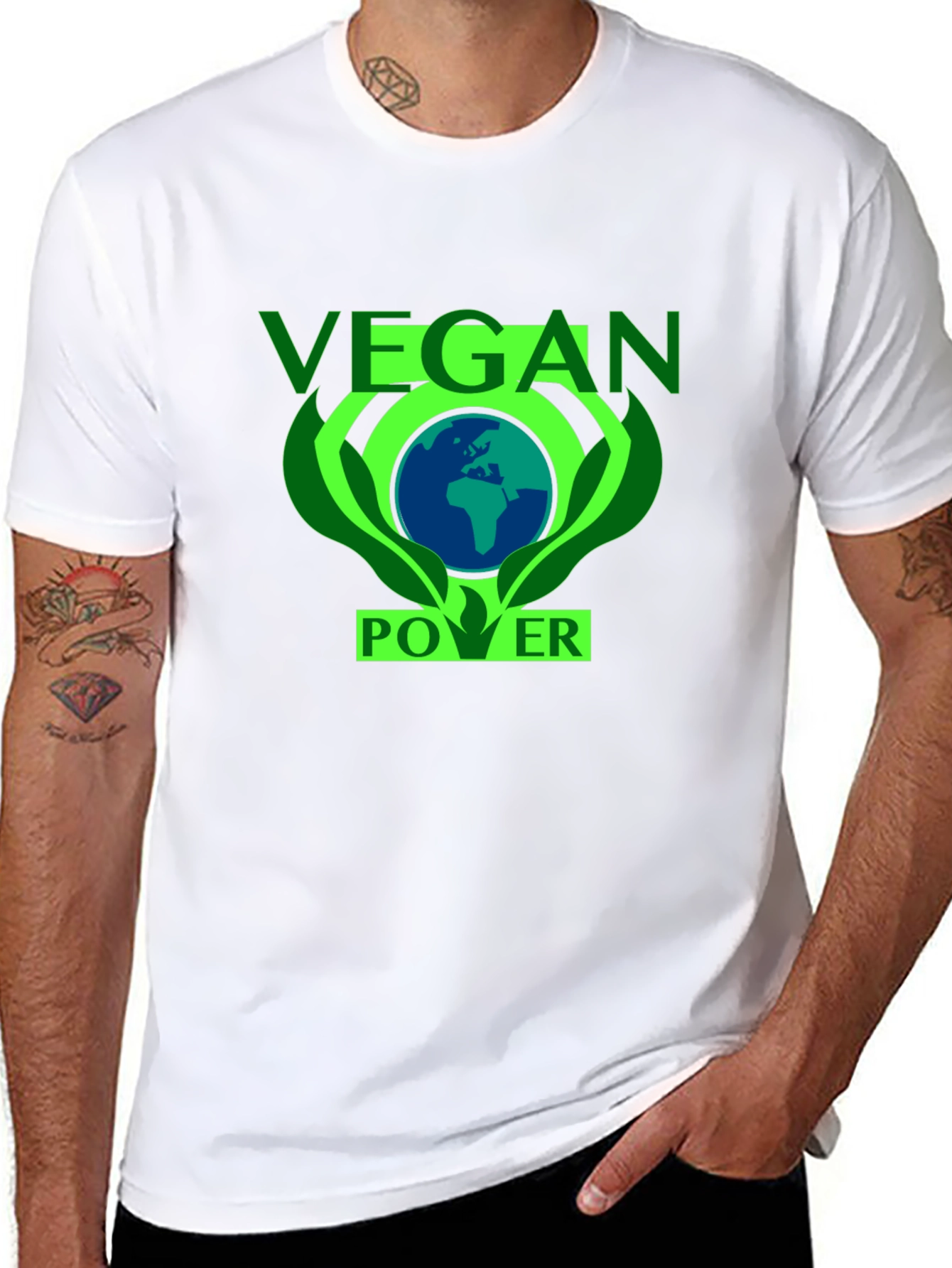 Vegan Power T-Shirt - Earth Friendly Design