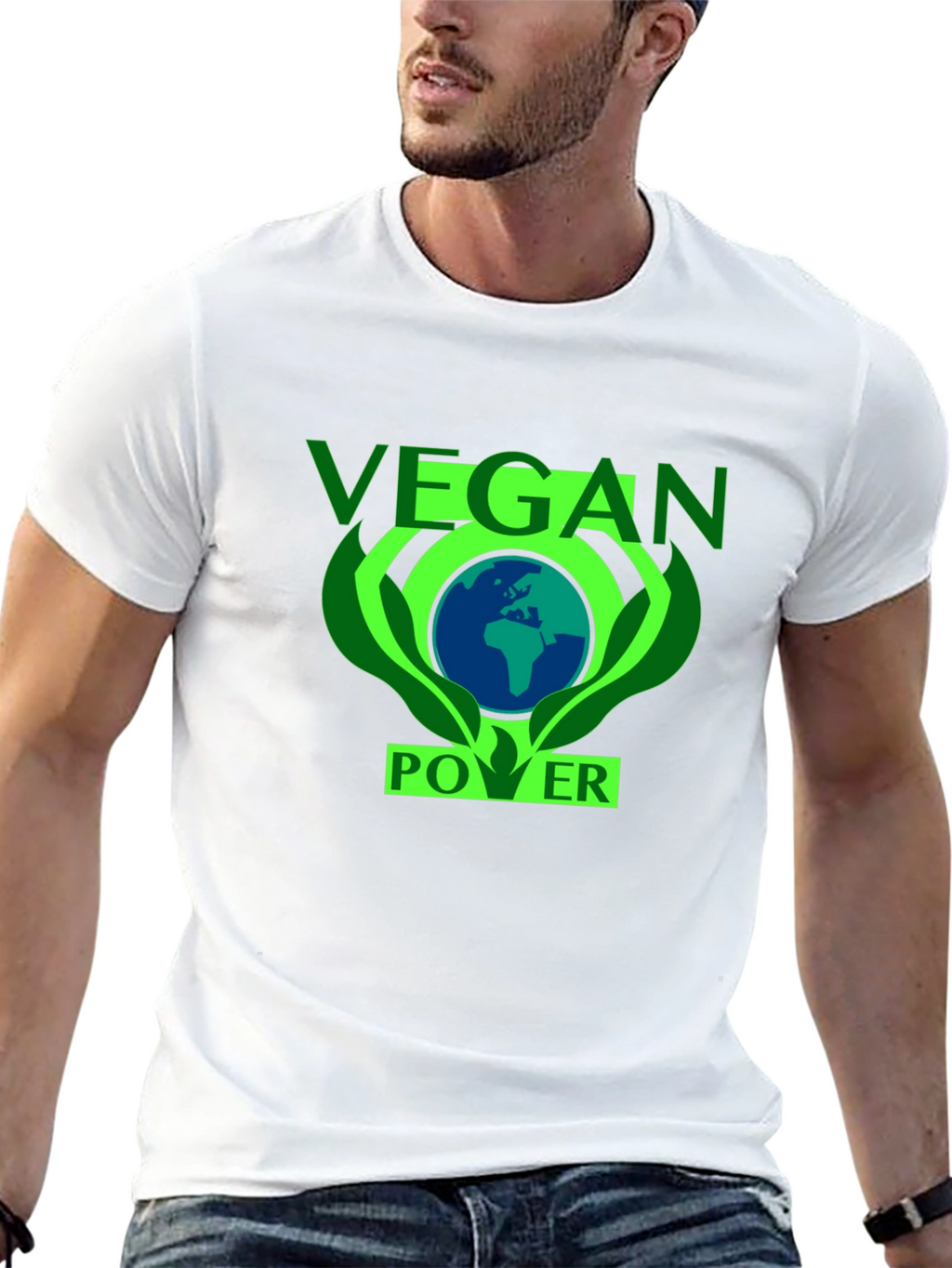 Vegan Power T-Shirt - Earth Friendly Design