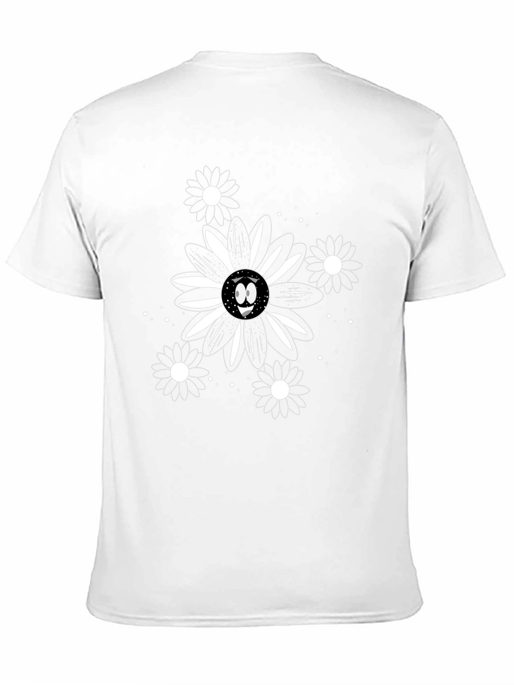Daisy Smile Graphic Tee - Modern Black Shirt