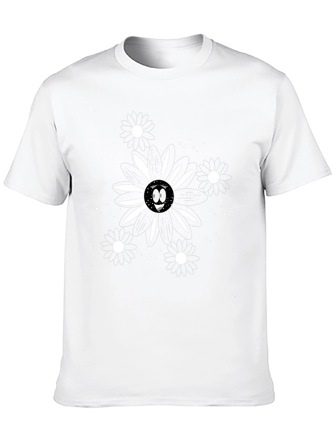 Daisy Smile Graphic Tee - Modern Black Shirt