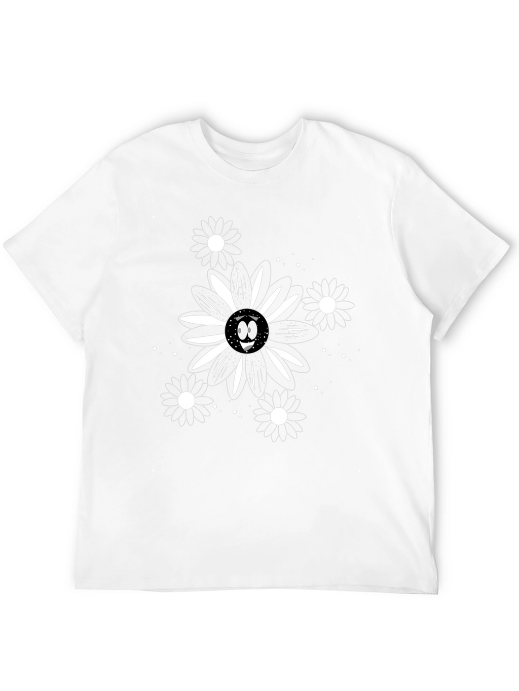 Daisy Smile Graphic Tee - Modern Black Shirt