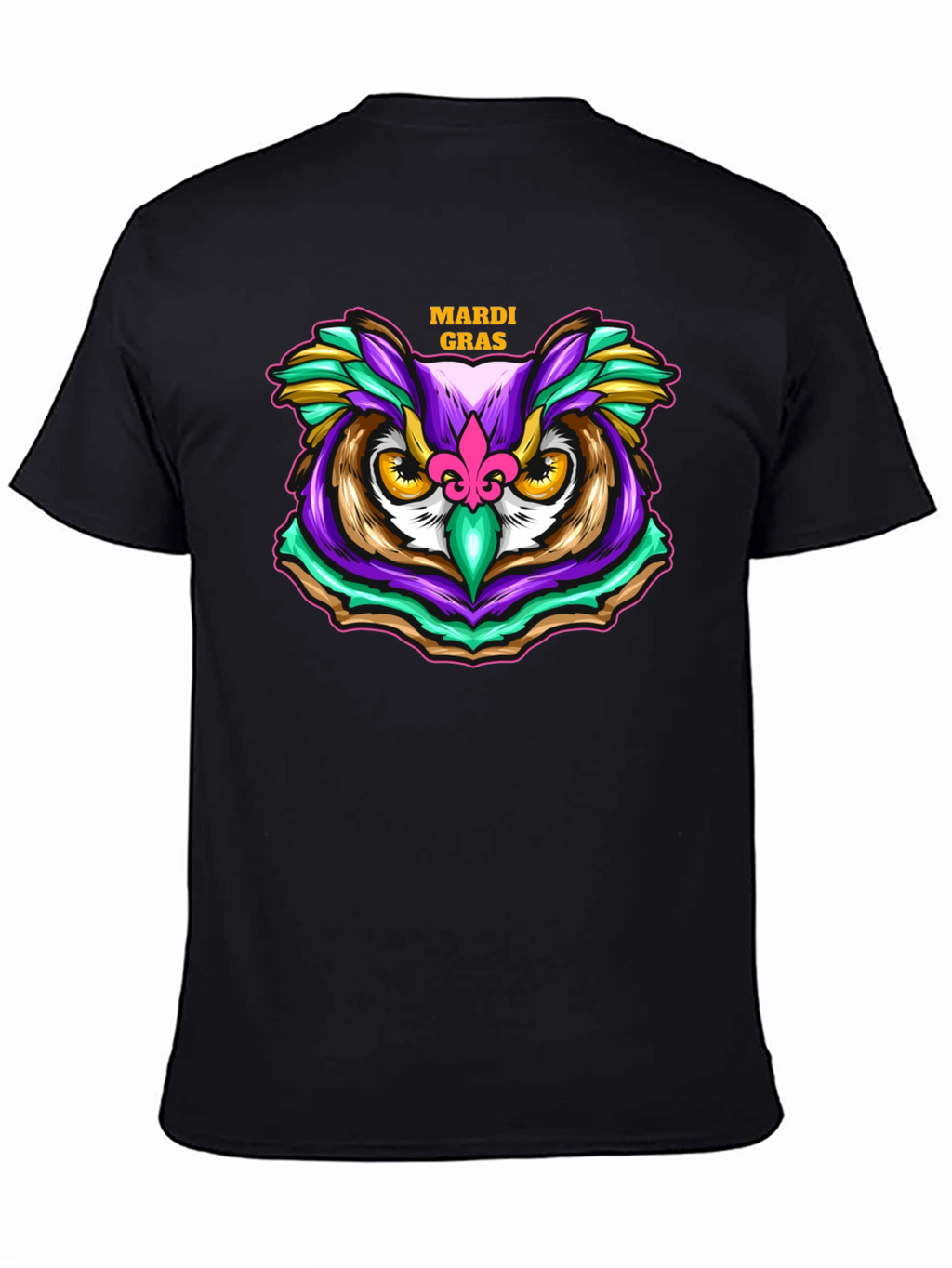 Mardi Gras Owl T-Shirt - Festive Graphic Tee