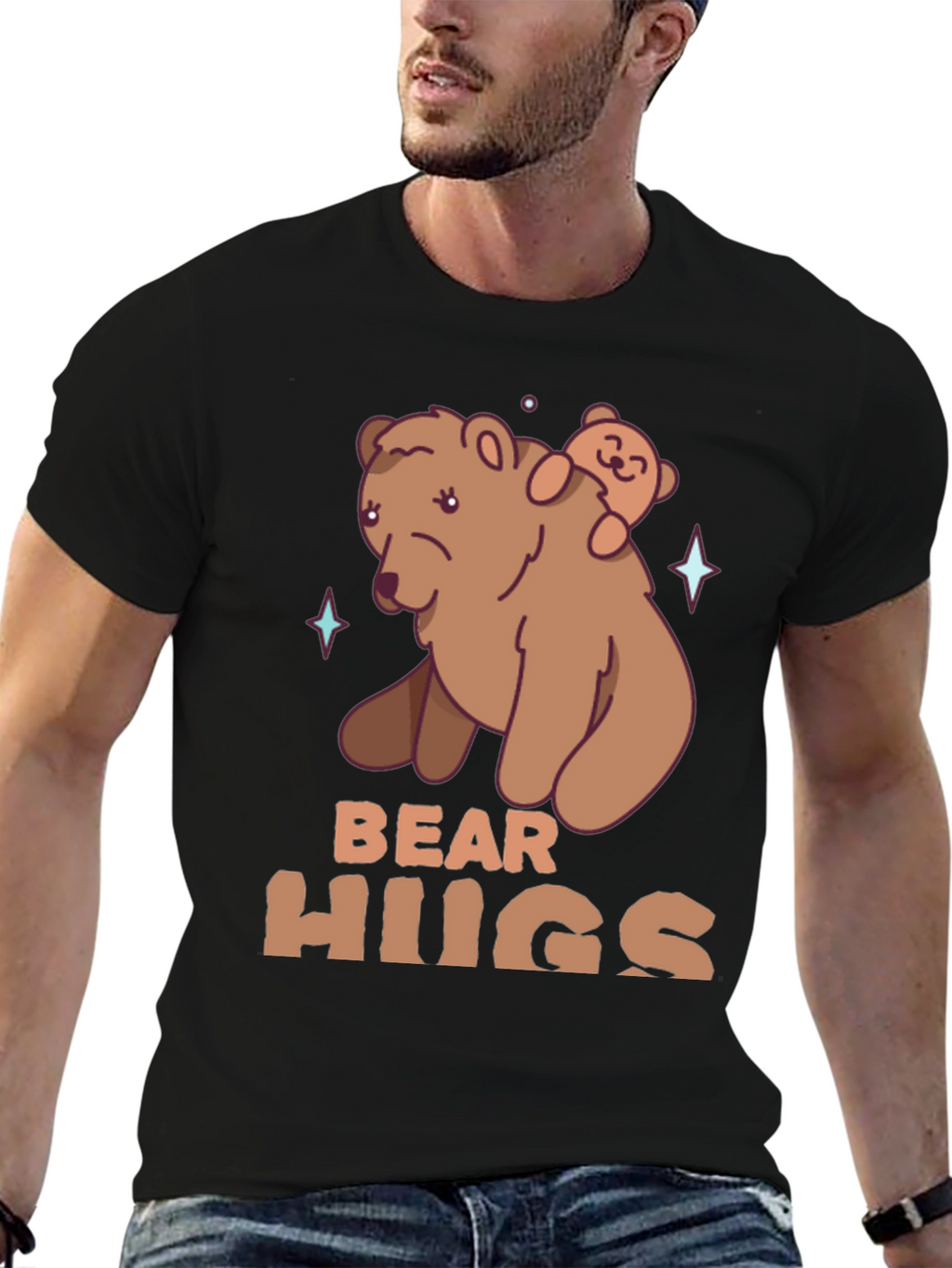 Bear Hugs Graphic T-Shirt - Cute Animal Tee