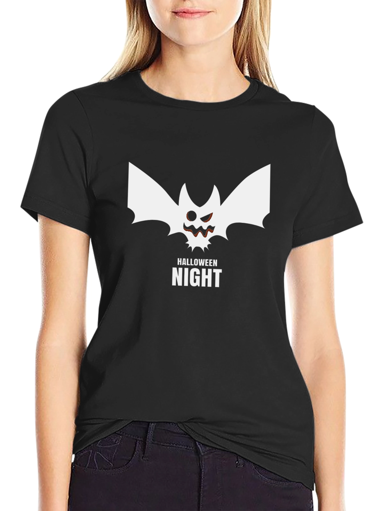 Halloween Night Bat T-Shirt - Spooky Season Tee
