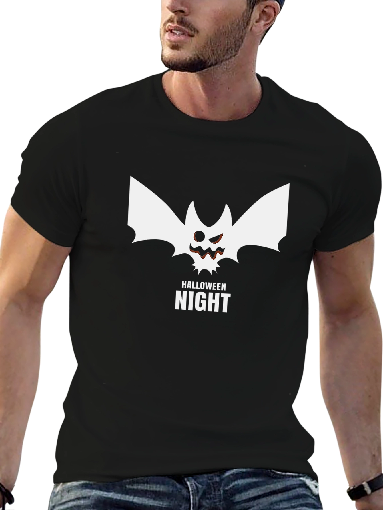 Halloween Night Bat T-Shirt - Spooky Season Tee