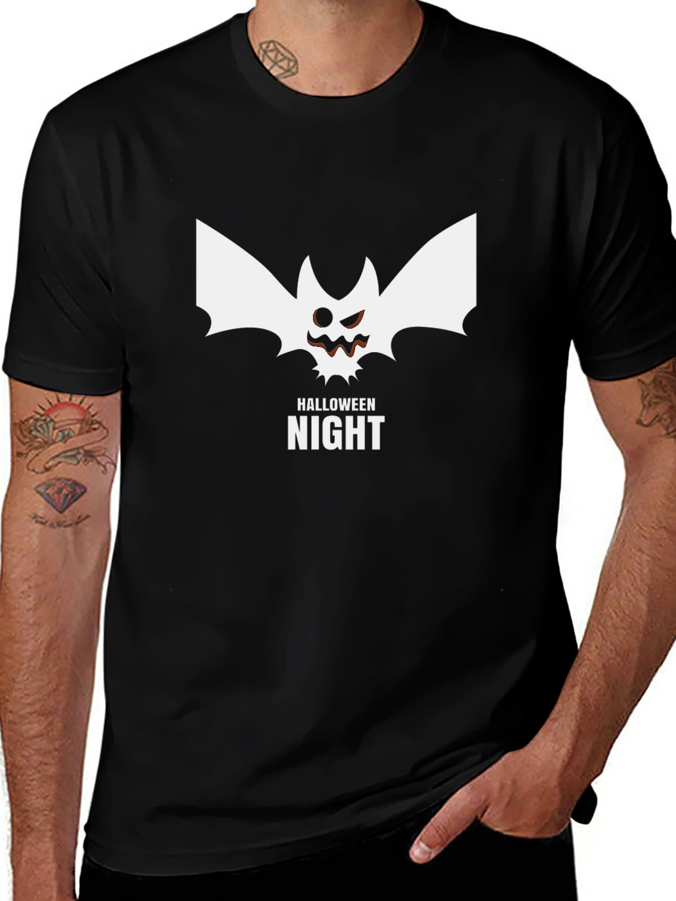 Halloween Night Bat T-Shirt - Spooky Season Tee