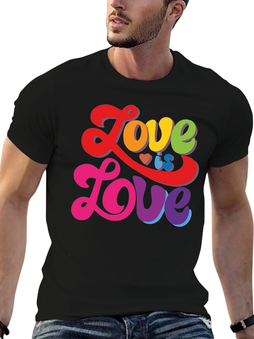 Love is Love T-Shirt - Rainbow LGBTQ Pride Tee