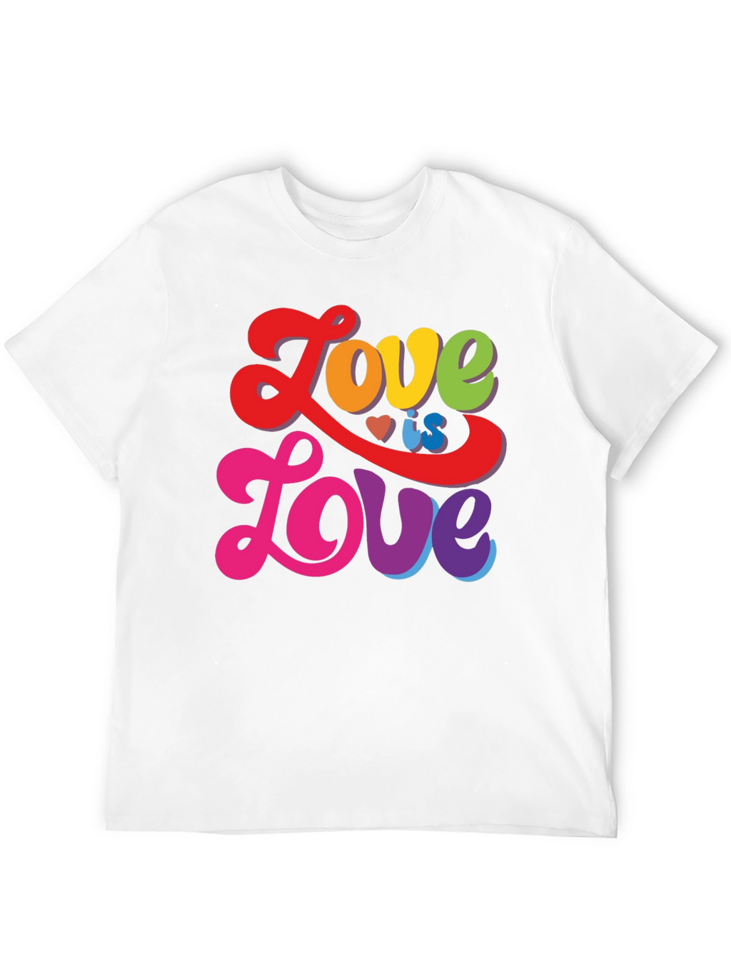 Love is Love T-Shirt - Rainbow LGBTQ Pride Tee
