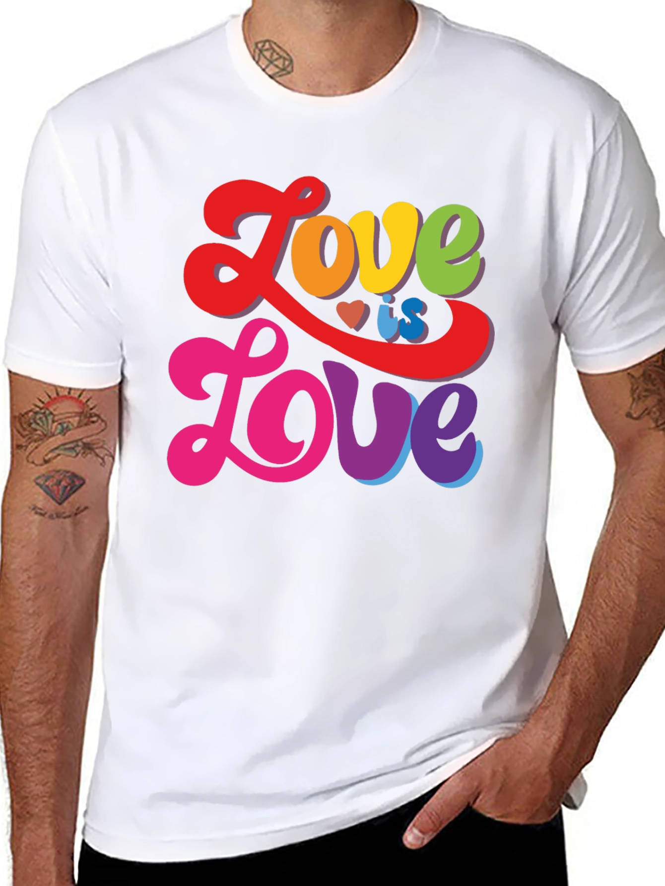 Love is Love T-Shirt - Rainbow LGBTQ Pride Tee
