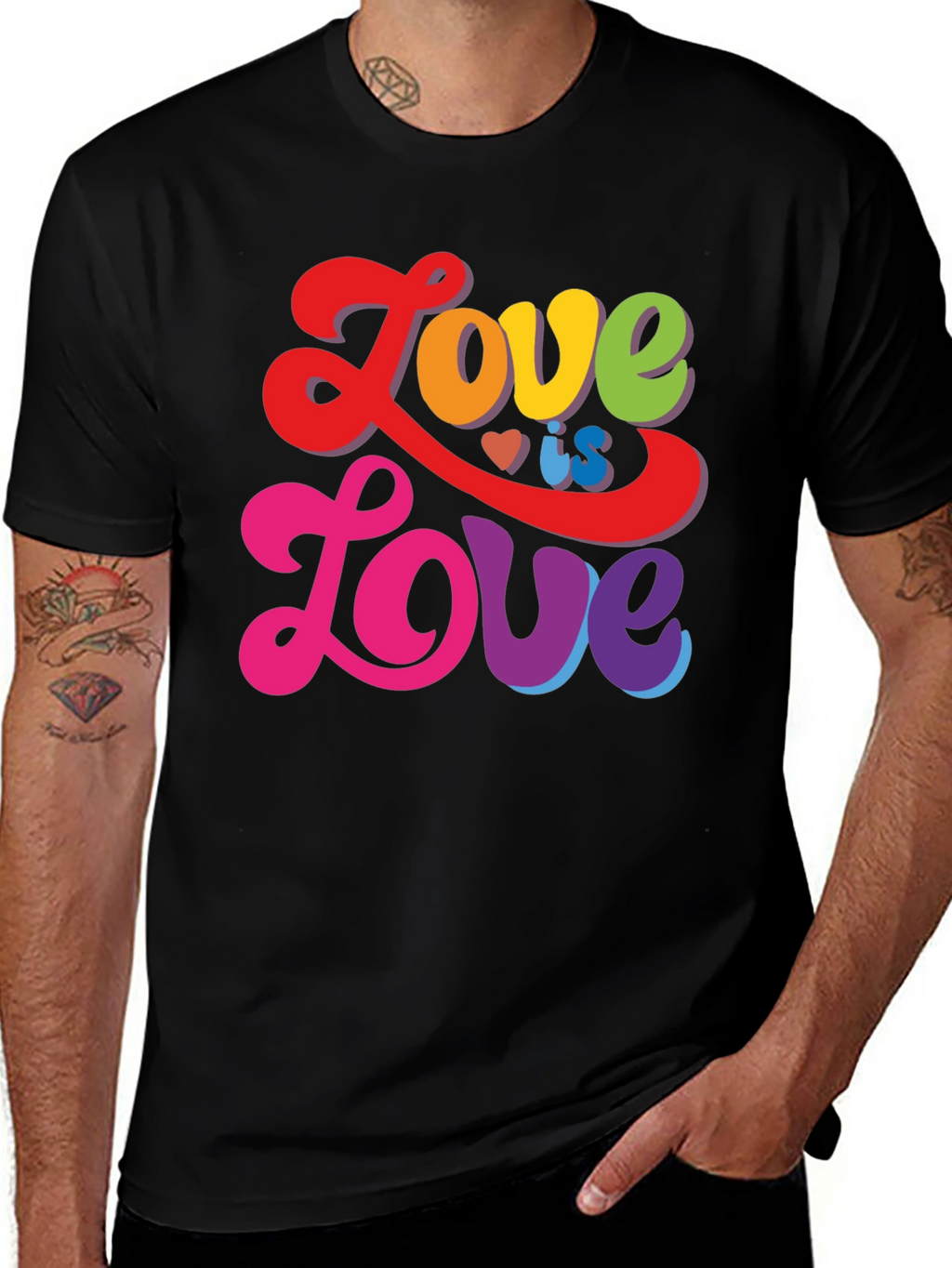 Love is Love T-Shirt - Rainbow LGBTQ Pride Tee
