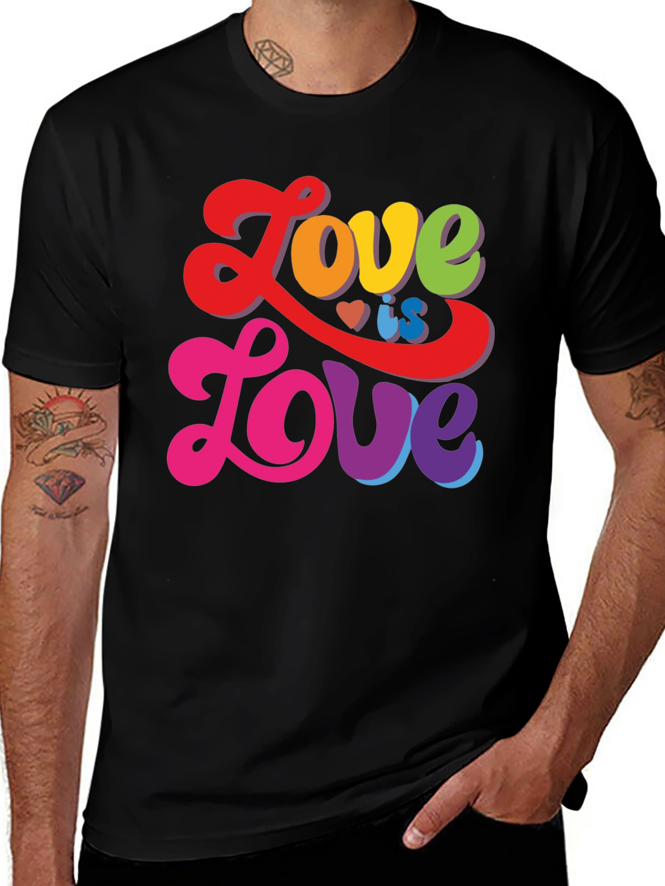 Love is Love T-Shirt - Rainbow LGBTQ Pride Tee