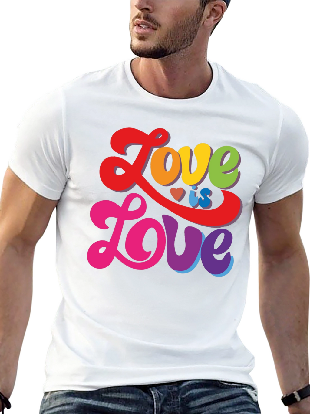 Love is Love T-Shirt - Rainbow LGBTQ Pride Tee
