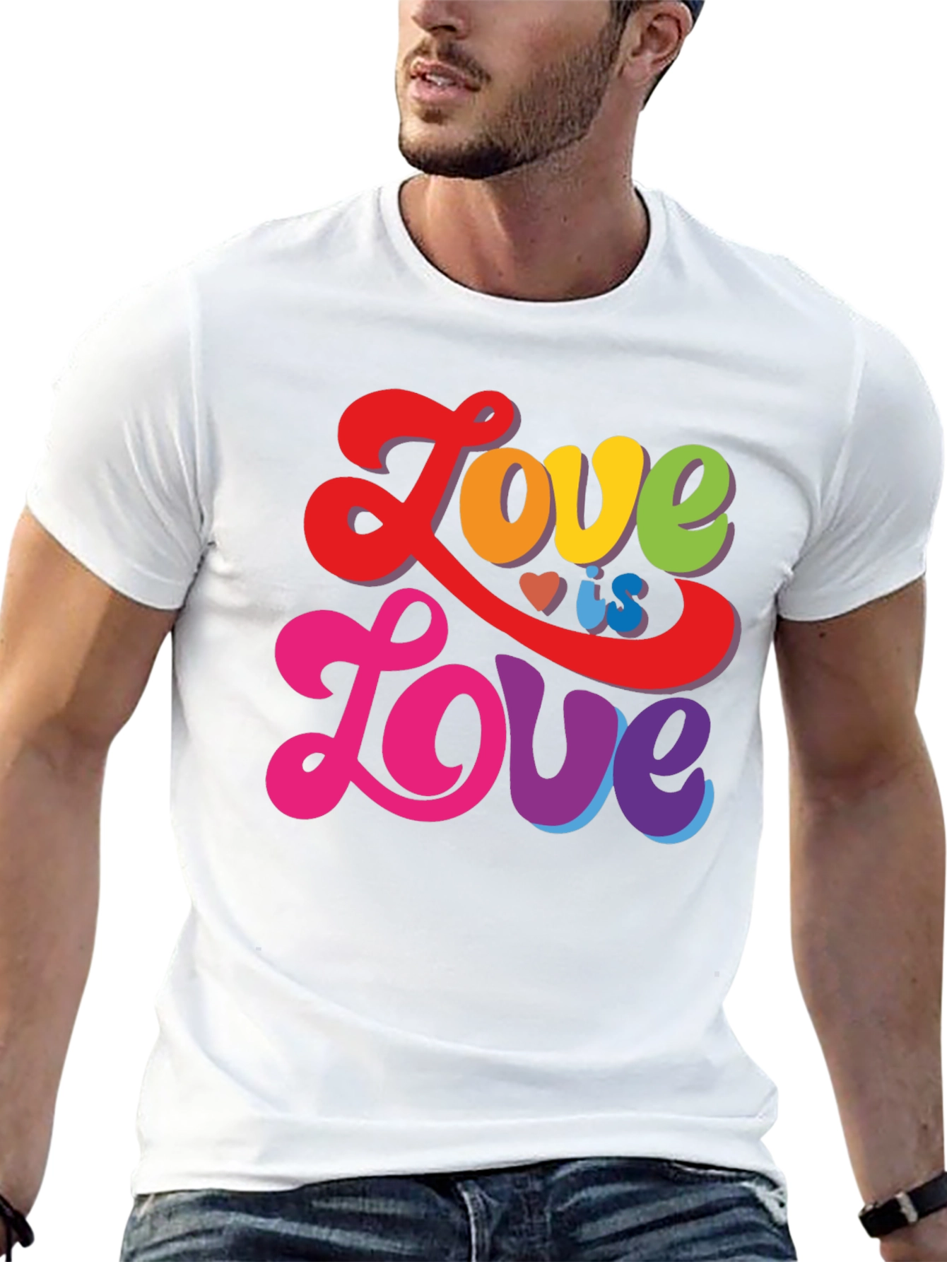 Love is Love T-Shirt - Rainbow LGBTQ Pride Tee