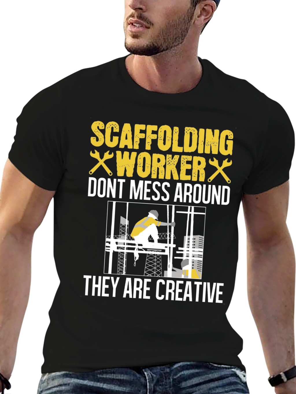 Scaffolding Worker Graphic Tee