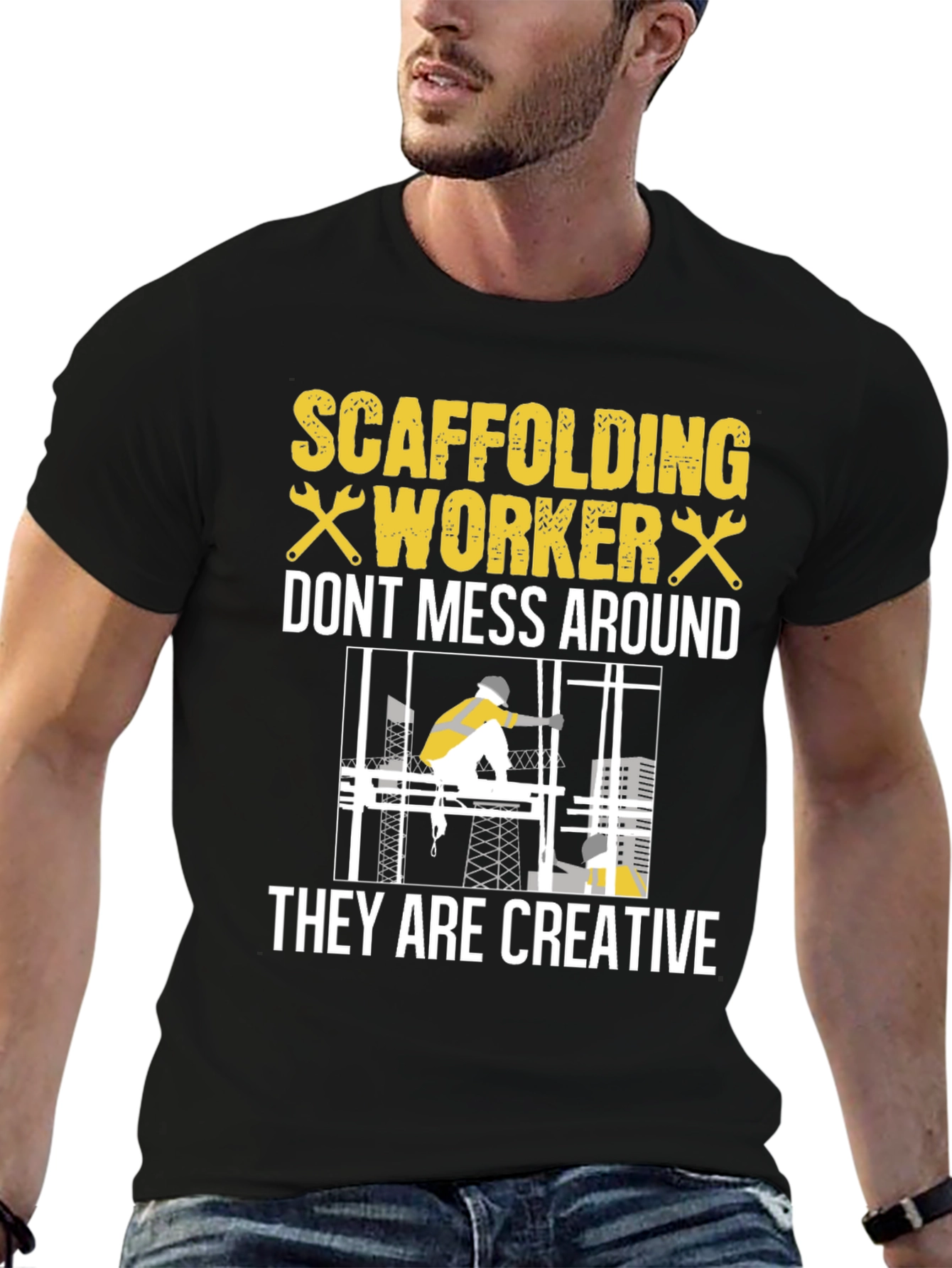 Scaffolding Worker Graphic Tee