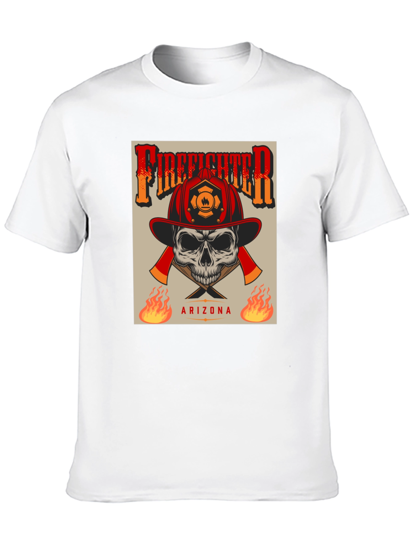 Firefighter Skull T-Shirt - Arizona