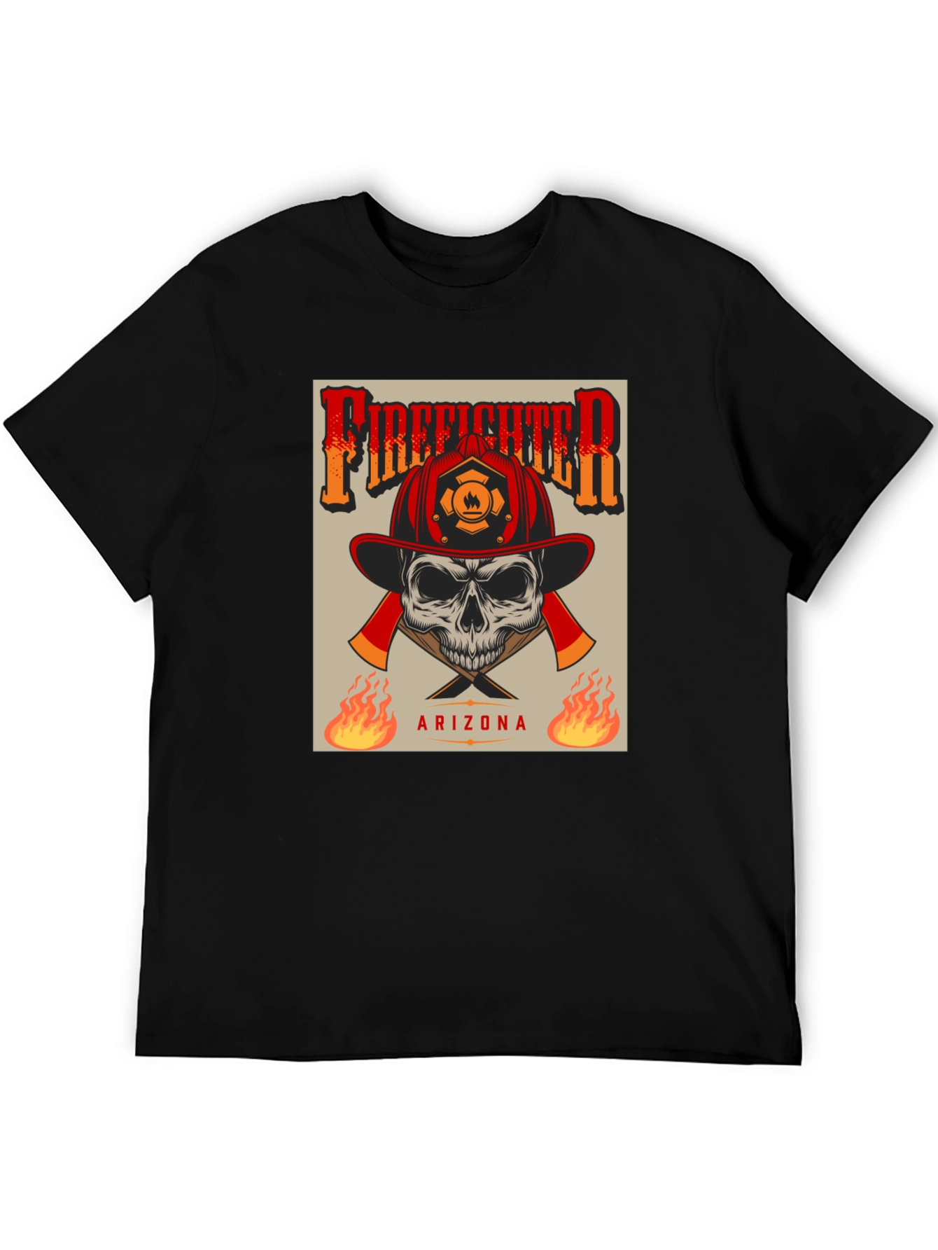 Firefighter Skull T-Shirt - Arizona