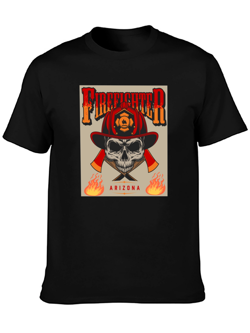 Firefighter Skull T-Shirt - Arizona