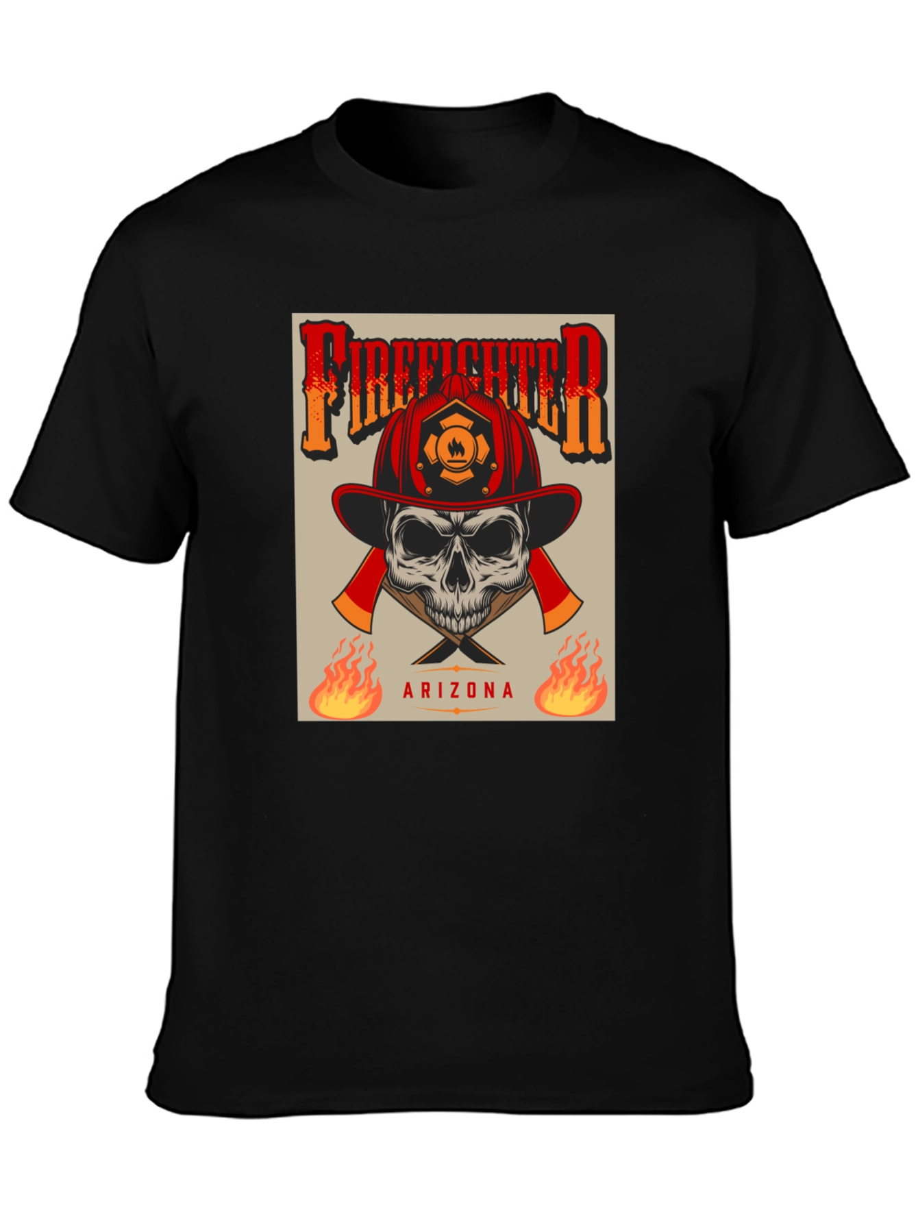 Firefighter Skull T-Shirt - Arizona