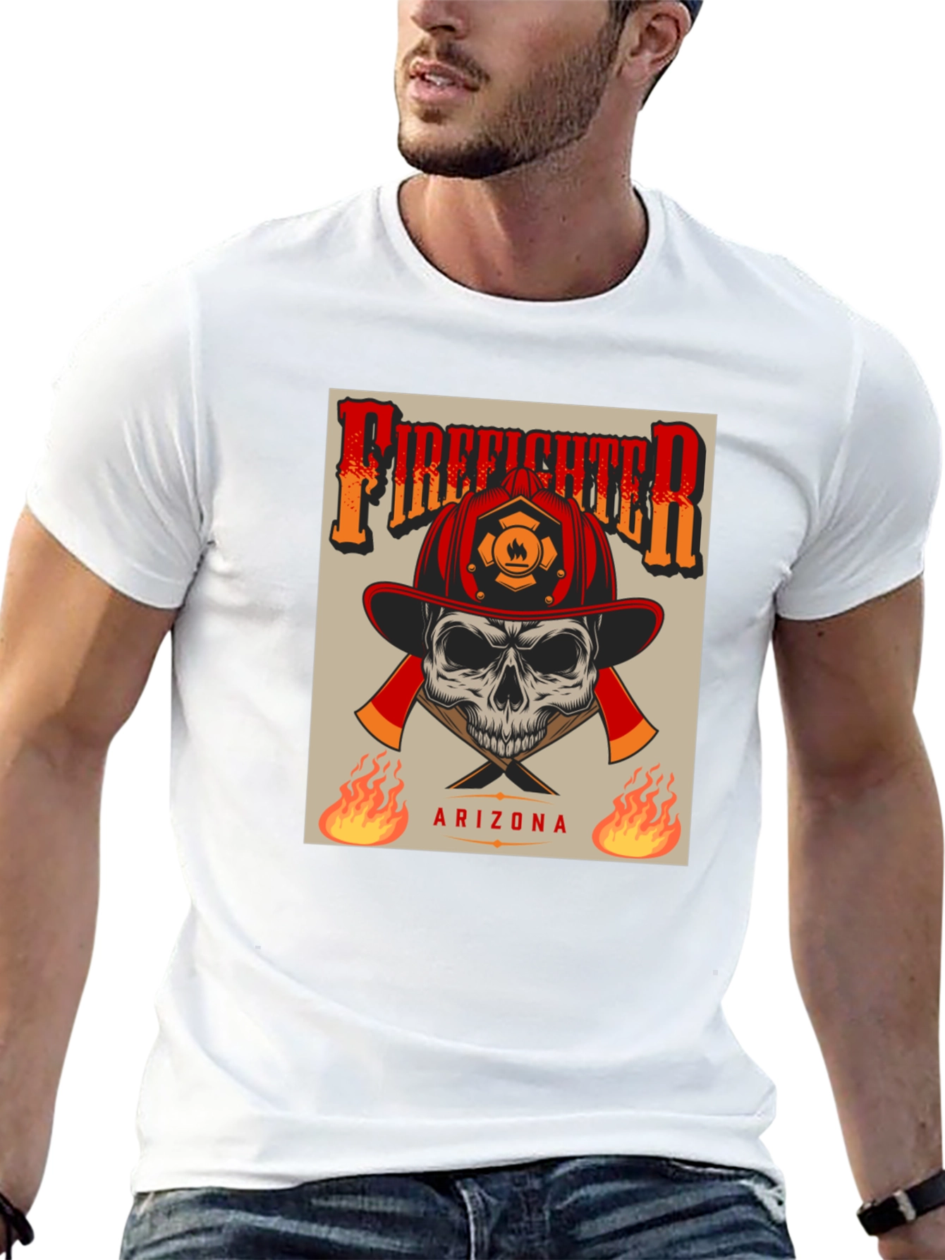 Firefighter Skull T-Shirt - Arizona