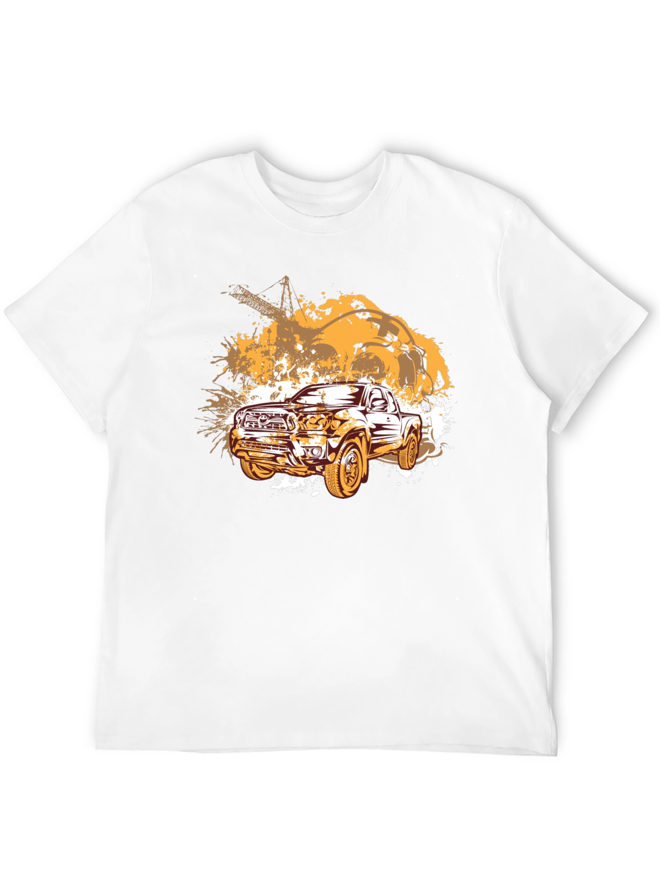 Truck Graphic T-Shirt - Black Cotton Blend Tee