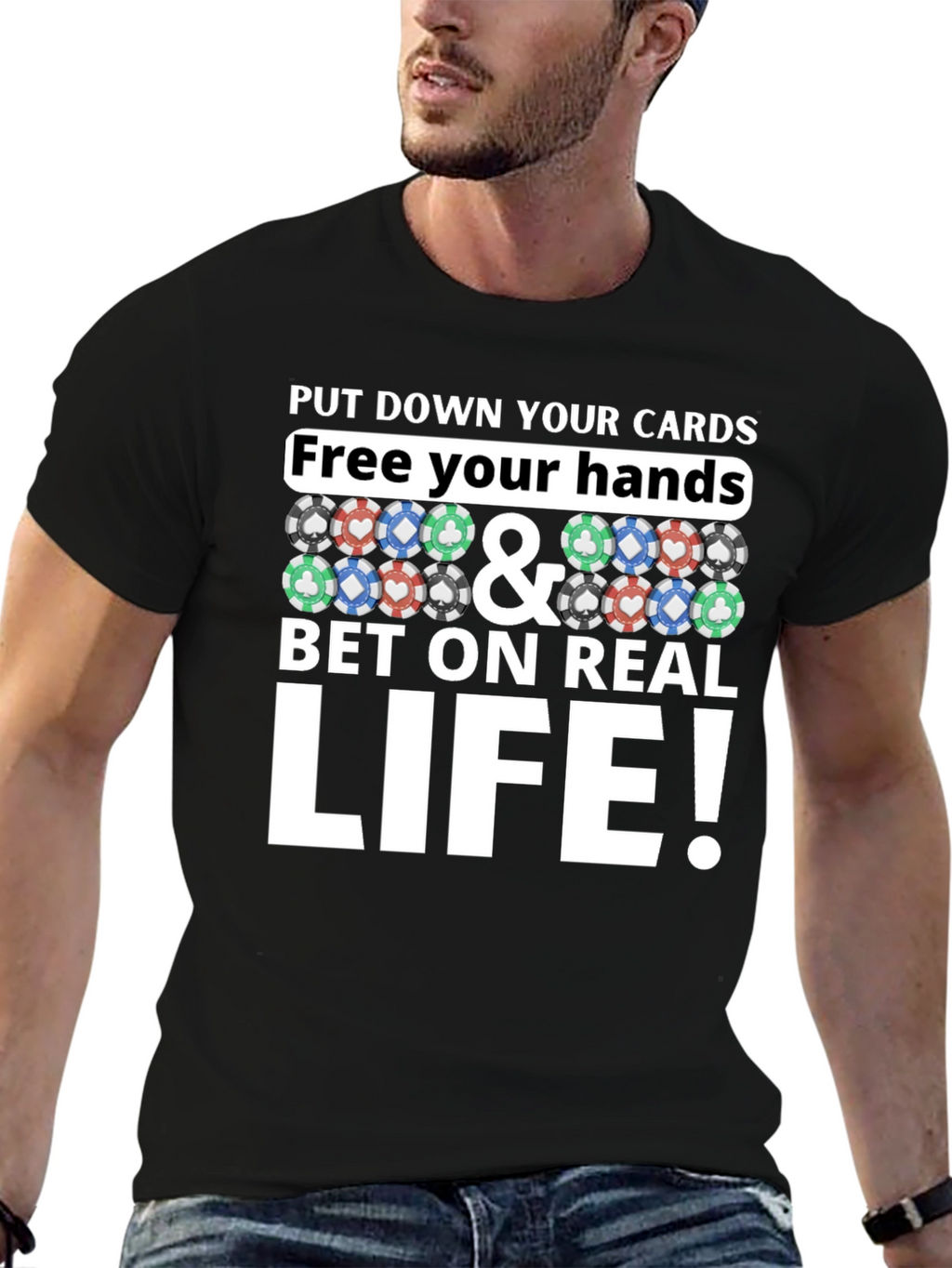 Poker Chip Graphic Tee - Bet on Real Life!