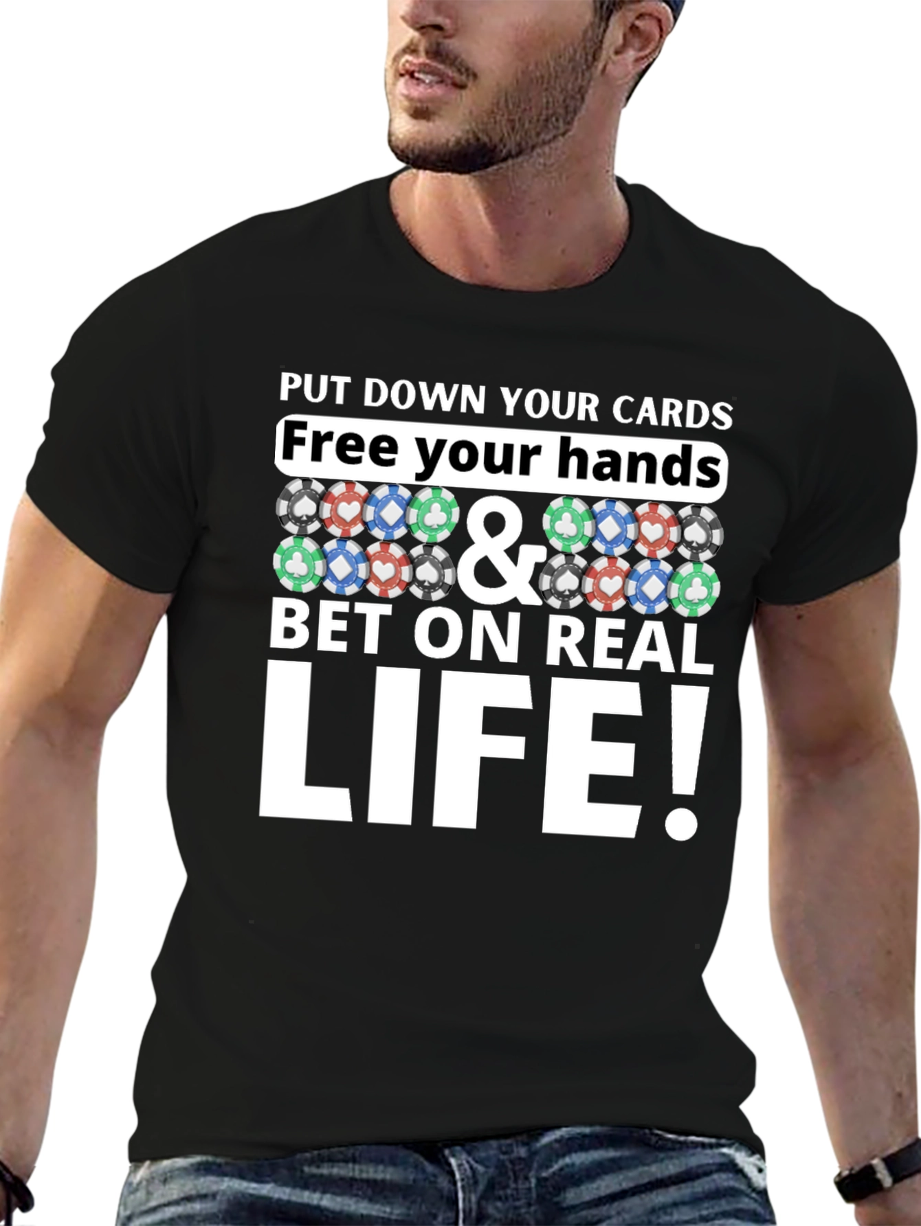 Poker Chip Graphic Tee - Bet on Real Life!