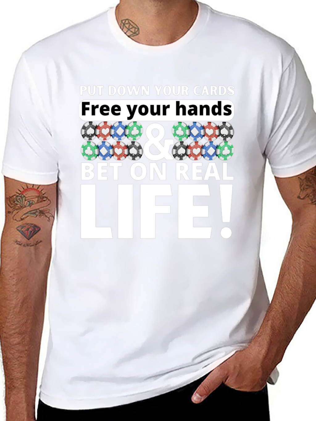 Poker Chip Graphic Tee - Bet on Real Life!