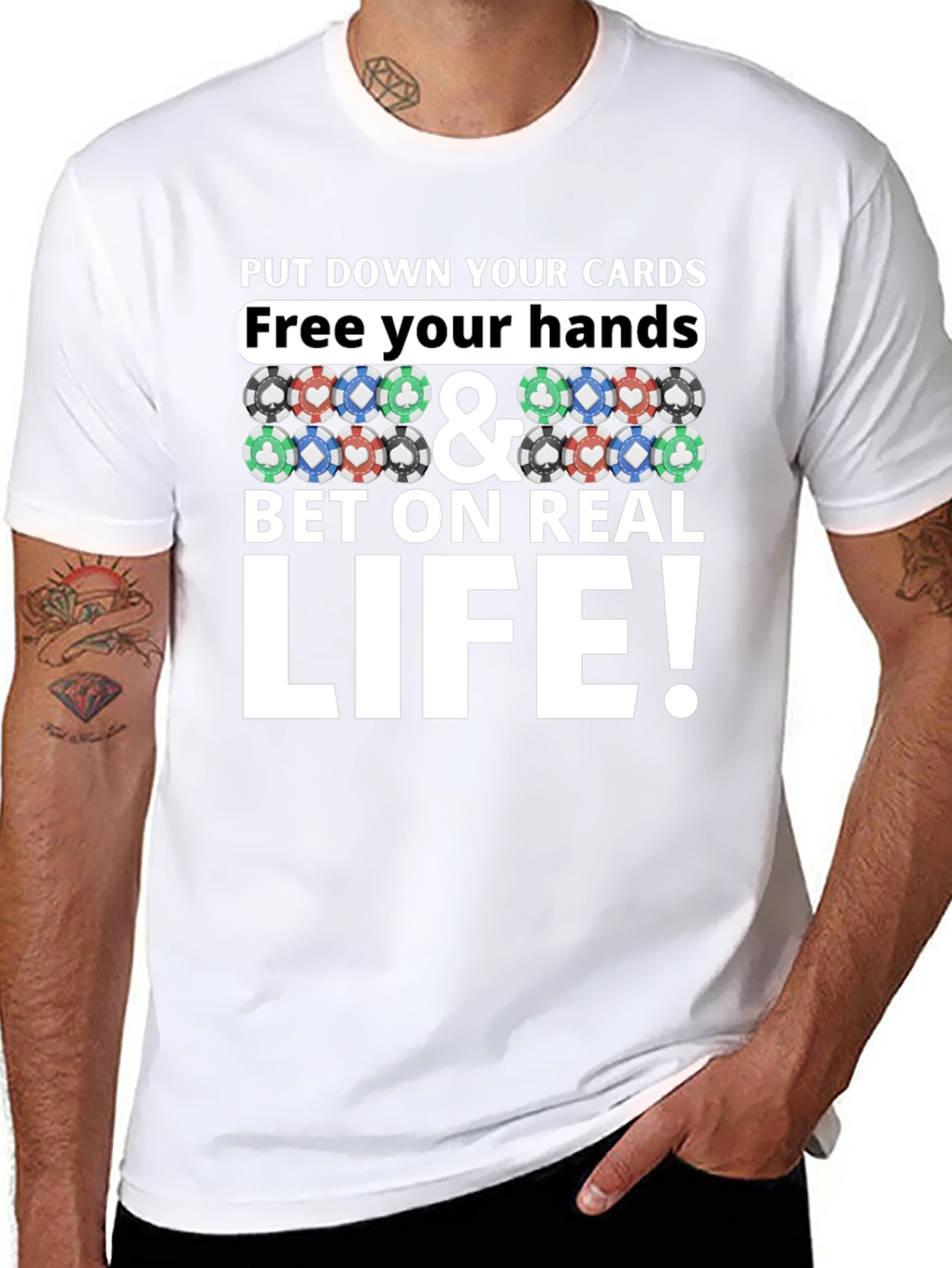 Poker Chip Graphic Tee - Bet on Real Life!