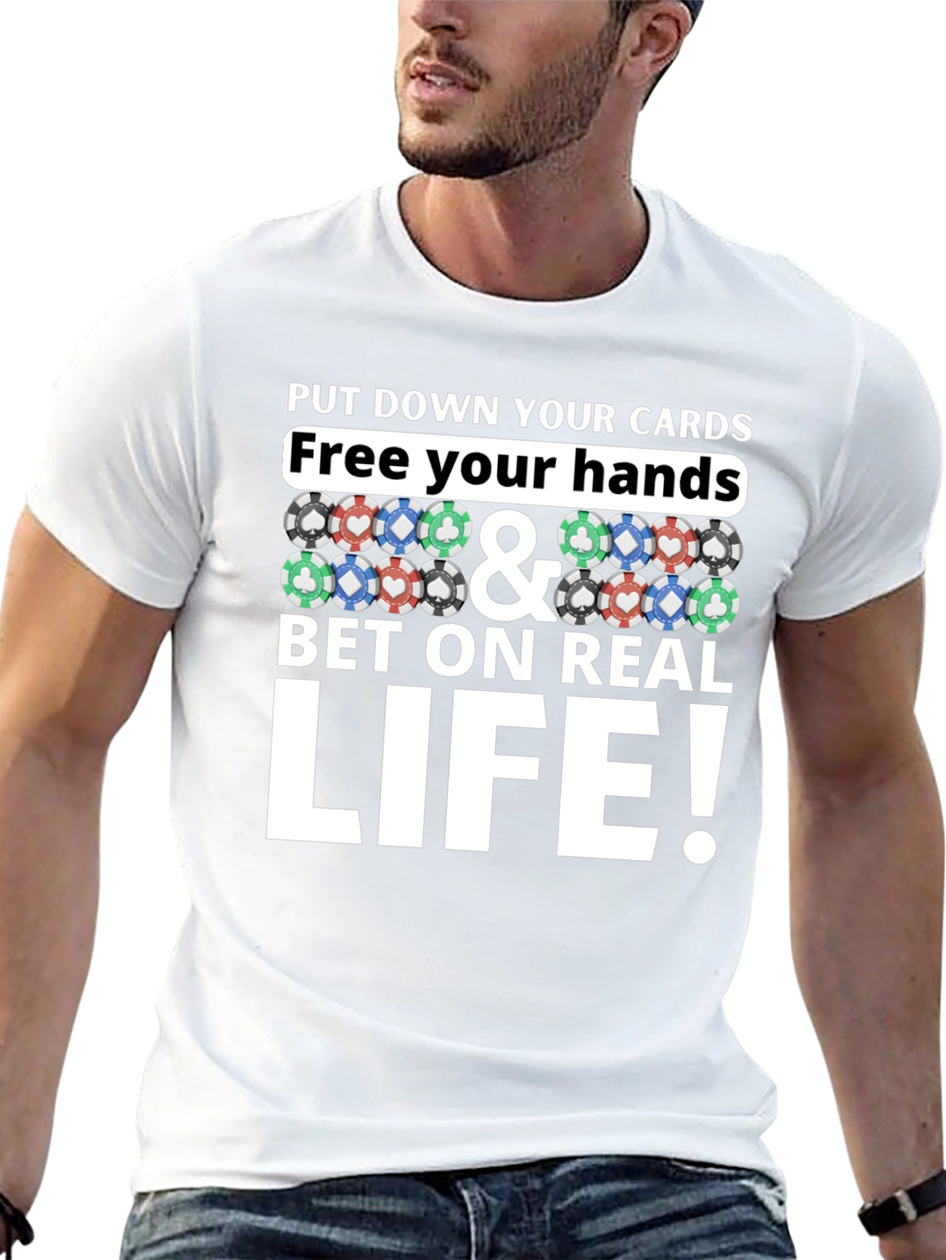 Poker Chip Graphic Tee - Bet on Real Life!