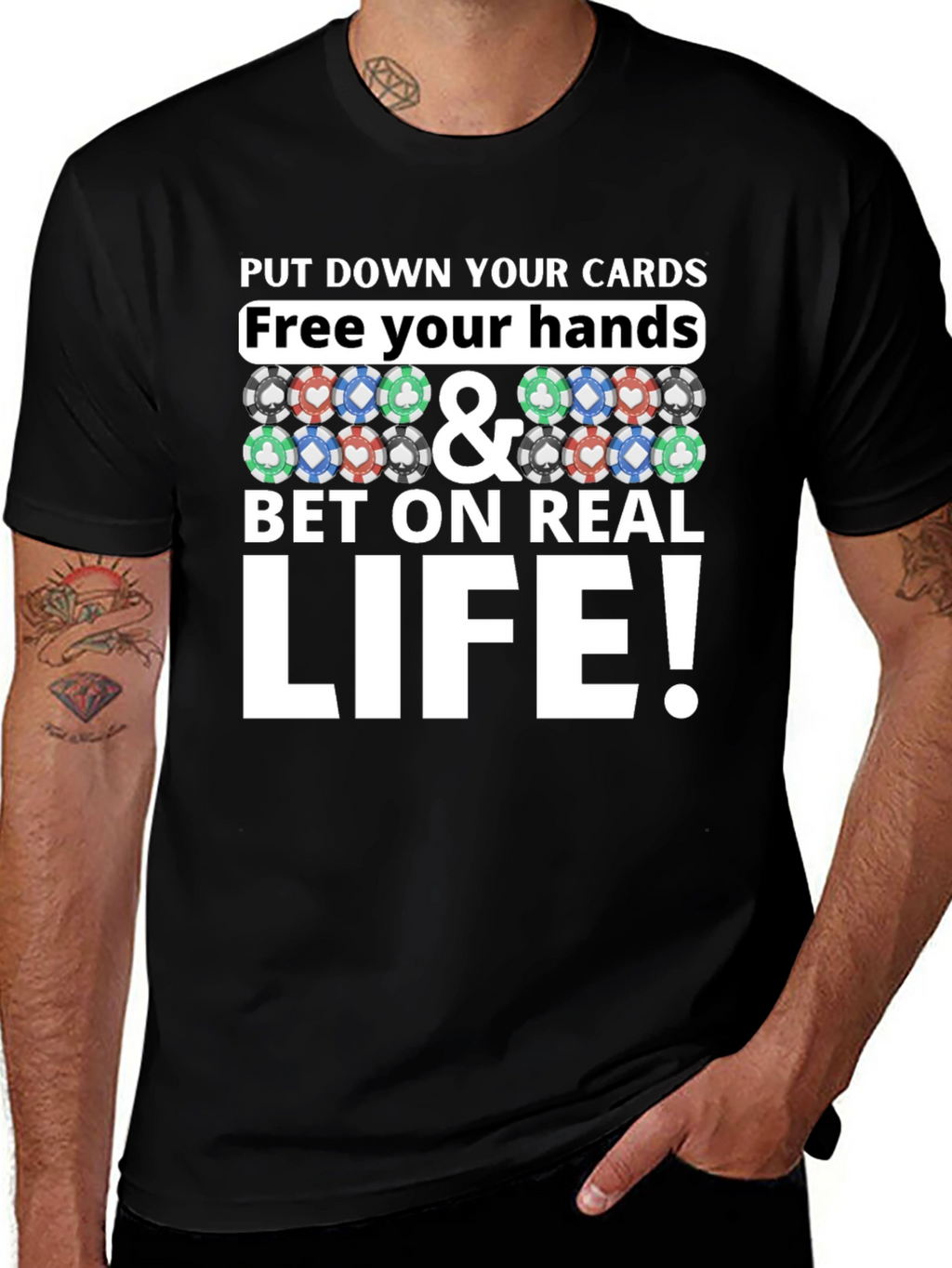 Poker Chip Graphic Tee - Bet on Real Life!